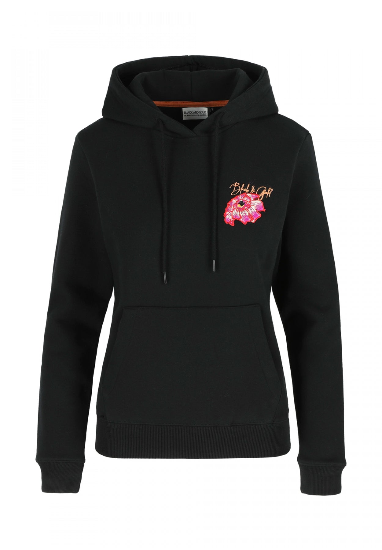 Flower hoodie w | Black